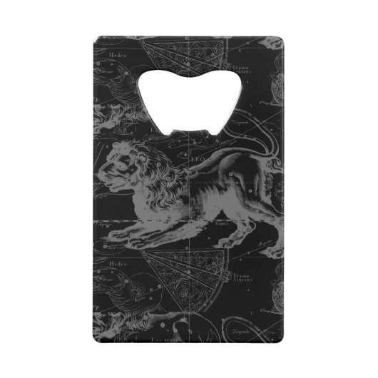 Leo Constellation Hevelius 1690 Juli 23 - August 2 Kreditkarten Flaschenöffner (Vorderseite)