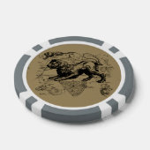 Leo Constellation Hevelius 1690 Juli 23 - August 2 Pokerchips (Einzeln)