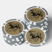 Leo Constellation Hevelius 1690 Juli 23 - August 2 Pokerchips (Stapel)