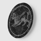 Leo Constellation Hevelius Dekor 1690 Große Wanduhr (Winkel)