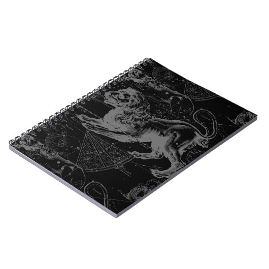 Leo Constellation Hevelius Dekor 1690 Notizblock (Linke Seite)