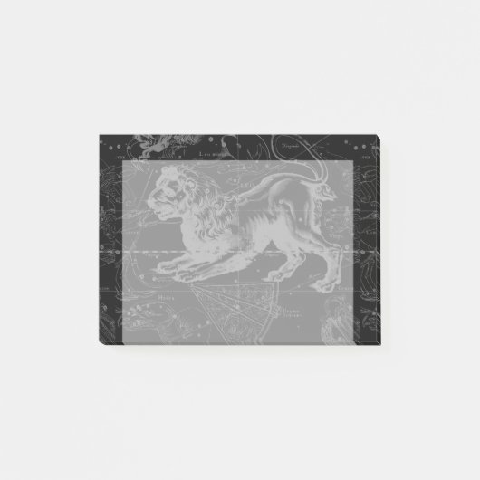 Leo Constellation Hevelius Dekor 1690 Post-it Klebezettel (Vorderseite)