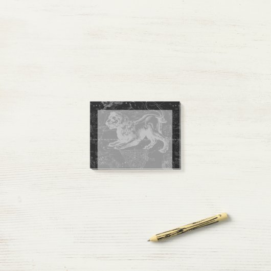 Leo Constellation Hevelius Dekor 1690 Post-it Klebezettel (Auf Schreibtisch)