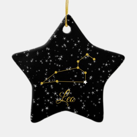 Leo Constellation Keramik Ornament (Vorne)