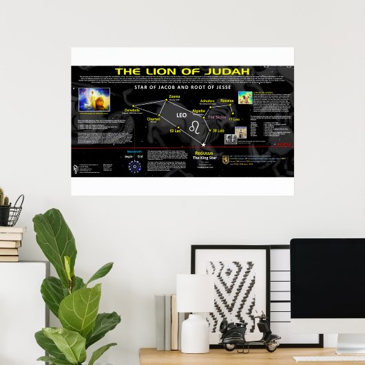 Leo Constellation - Löwe von Juda Poster (Heimbüro)