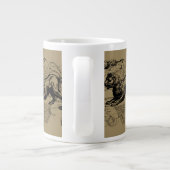 Leo Constellation Map Hevelius 1690 auf Taupe Jumbo-Tasse (Rückseite)