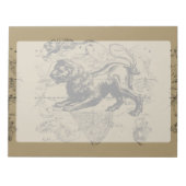 Leo Constellation Map Hevelius 1690 auf Taupe Notizblock (Vorderseite)
