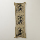 Leo Constellation Map Hevelius 1690 auf Taupe Seitenschläferkissen (Rückseite (Vertikal))