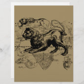 Leo Constellation Map Hevelius circa 1690 (Vorne/Hinten)