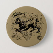 Leo Constellation Map Hevelius circa 1690 Button (Vorderseite)