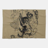 Leo Constellation Map Hevelius circa 1690 Handtuch (Horizontal)