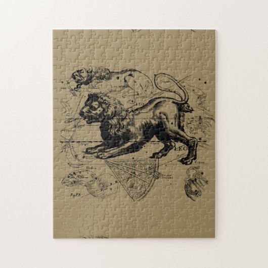 Leo Constellation Map Hevelius circa 1690 Puzzle (Vertikal)