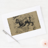 Leo Constellation Map Hevelius circa 1690 Rechteckiger Aufkleber (Umschlag)