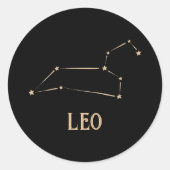 Leo Constellation Runder Aufkleber (Vorderseite)