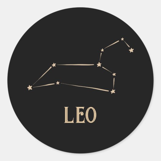 Leo Constellation Runder Aufkleber (Vorderseite)