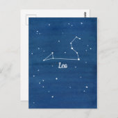 Leo Constellation Stars Indigo Blue Postkarte (Vorne/Hinten)