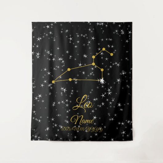 Leo Constellation Wandteppich (Vorderseite)