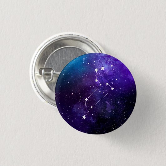 Leo Constellation Zodiac Button (Vorne & Hinten)
