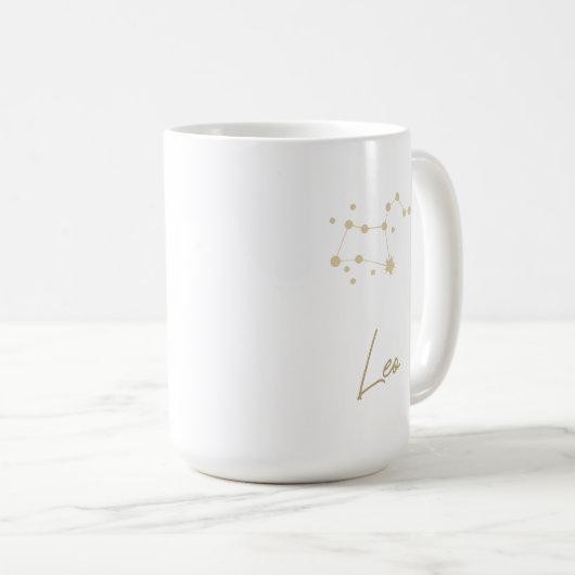 Leo Constellation Zodiac Kaffeetasse (VorderseiteRechts)