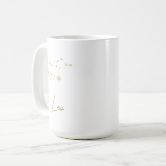 Leo Constellation Zodiac Kaffeetasse (Vorderseite Links)