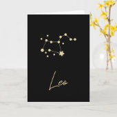Leo Constellation Zodiac Karte (Gelbe Blume)