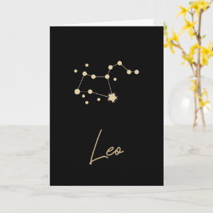 Leo Constellation Zodiac Karte