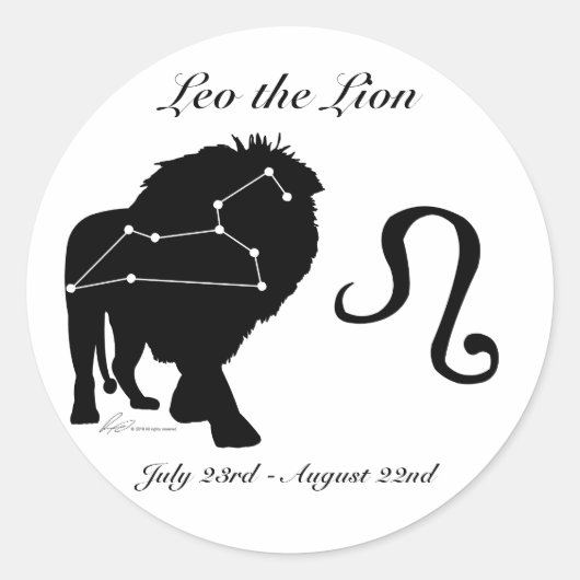 Leo Constellation/Zodiac Stickers (Vorderseite)