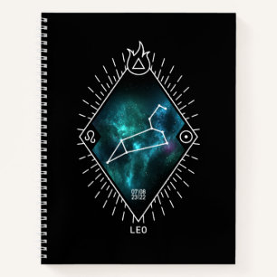 Leo Constellation & Zodiac-Symbol Notizblock