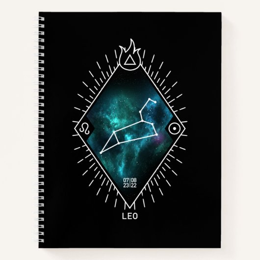 Leo Constellation & Zodiac-Symbol Notizblock (Vorderseite)