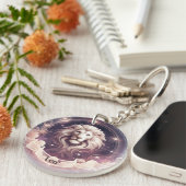 Leo Cosmic Celestial Zodiac Schlüsselanhänger (Vorderseite rechts)