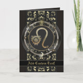 Leo Custom Zodiac Sign Card Karte (Vorderseite)
