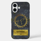 Leo Dark Zodiac Astrologie: Schwarz & Gold Case-Mate iPhone Hülle (Rückseite)