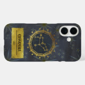Leo Dark Zodiac Astrologie: Schwarz & Gold Case-Mate iPhone Hülle (Rückseite (Horizontal))