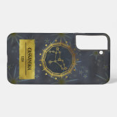 Leo Dark Zodiac Astrologie: Schwarz & Gold Samsung Galaxy Hülle (Rückseite (Horizontal))