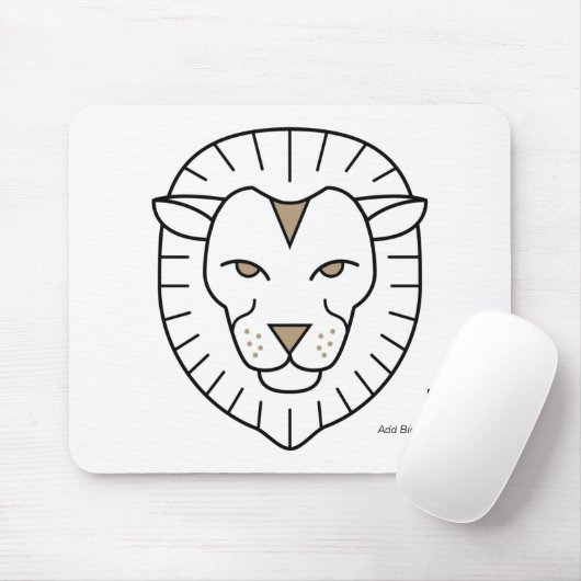 Leo, das goldene goldene Sternzeichen Mousepad (Mit Mouse)