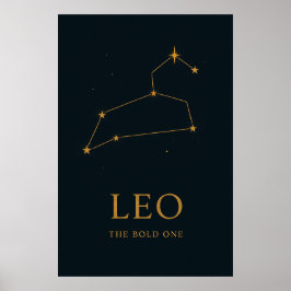 LEO - Das kühne | Zodiakkonstellation Poster