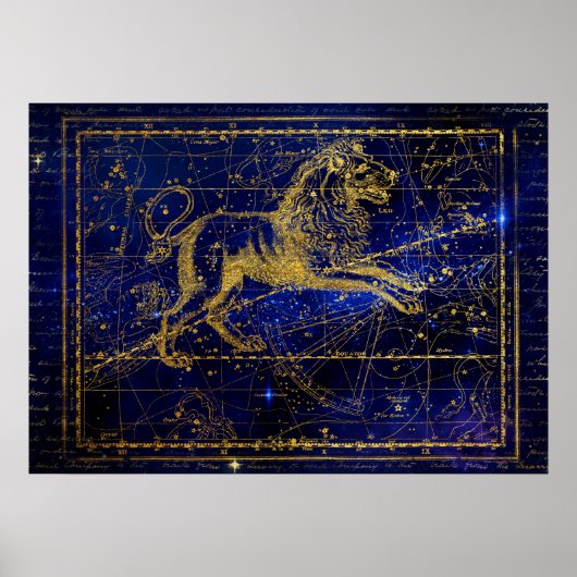 Leo das Löwengestempelposter Poster (Vorne)