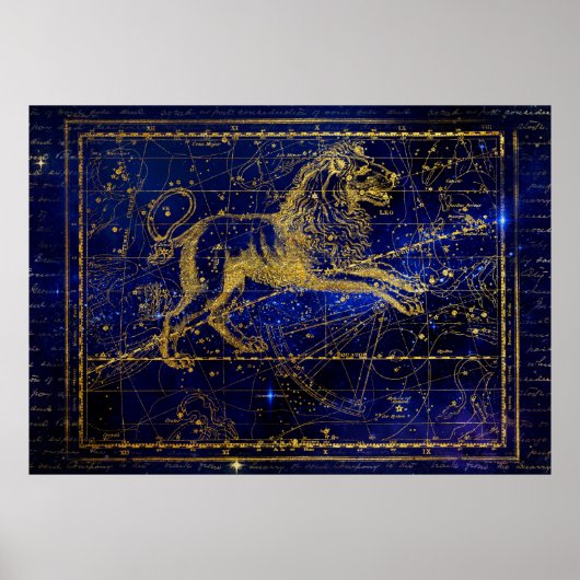 Leo das Löwengestempelposter Poster (Vorne)