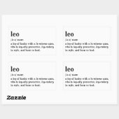 Leo Definition Ästhetik Astrologie Geschenk Rechteckiger Aufkleber (Blatt)