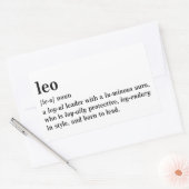 Leo Definition Ästhetik Astrologie Geschenk Rechteckiger Aufkleber (Umschlag)