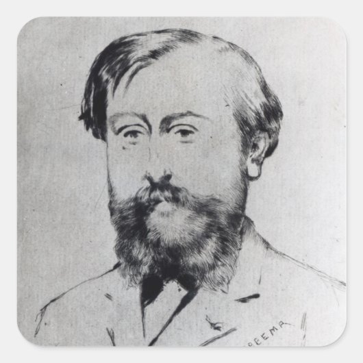 Leo Delibes Quadratischer Aufkleber (Vorderseite)