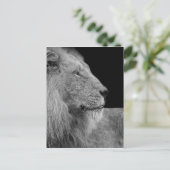 LEO der LION König des Dschungels in Schwarz und W Postkarte (Stehend Vorderseite)