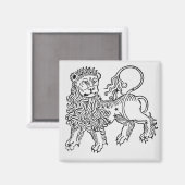 Leo (der Löwe) eine Abbildung aus dem "Poeticon Magnet (Vorderseite/Rückseite)