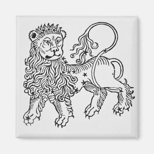 Leo (der Löwe) eine Abbildung aus dem "Poeticon Magnet (Vorne)