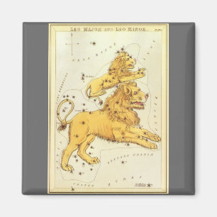 Leo der Löwe Vintage-Sternbild Urania's Mirror Magnet
