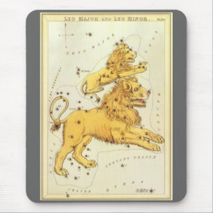 Leo der Löwe Vintage-Sternbild Urania's Mirror Mousepad