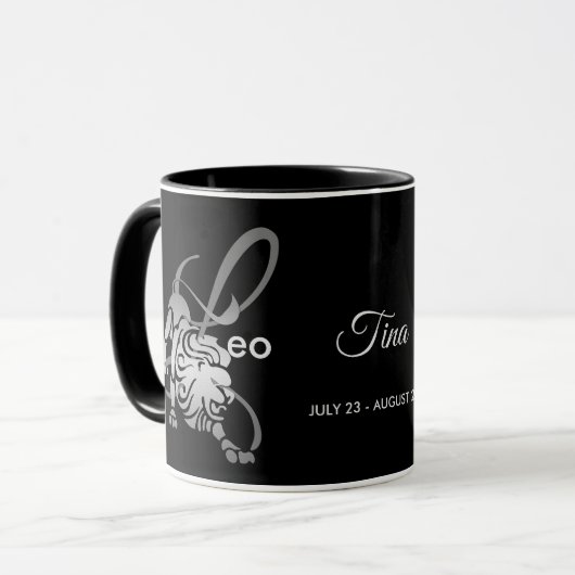 Leo ♌ der Löwe - Zodiac-Zeichen Tasse (Vorderseite Links)