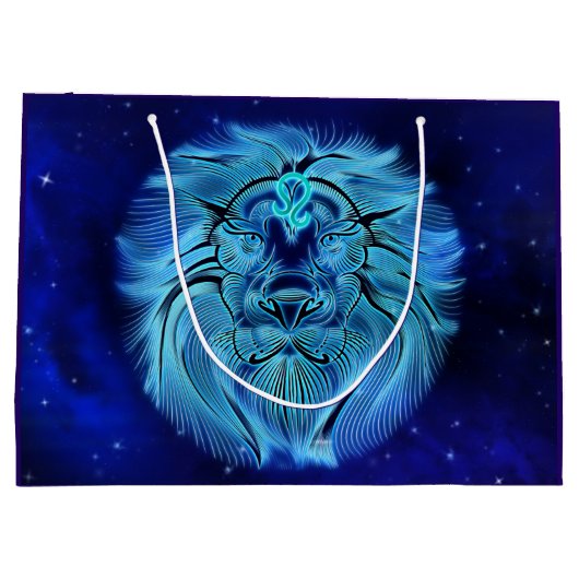 Leo der Löwenzodiaktbeutel Große Geschenktüte (Rückseite)