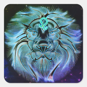Leo der Löwenzwerge Quadratischer Aufkleber