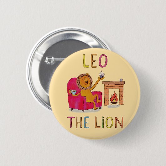 Leo, der niedliche Löwe aus dem Löwenzwerg Button (Vorne & Hinten)